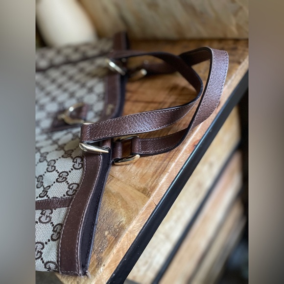 GUCCI Jackie GG Monogram Canvas D-ring Hobo Medium Handbag or Tote - Picture 6 of 10